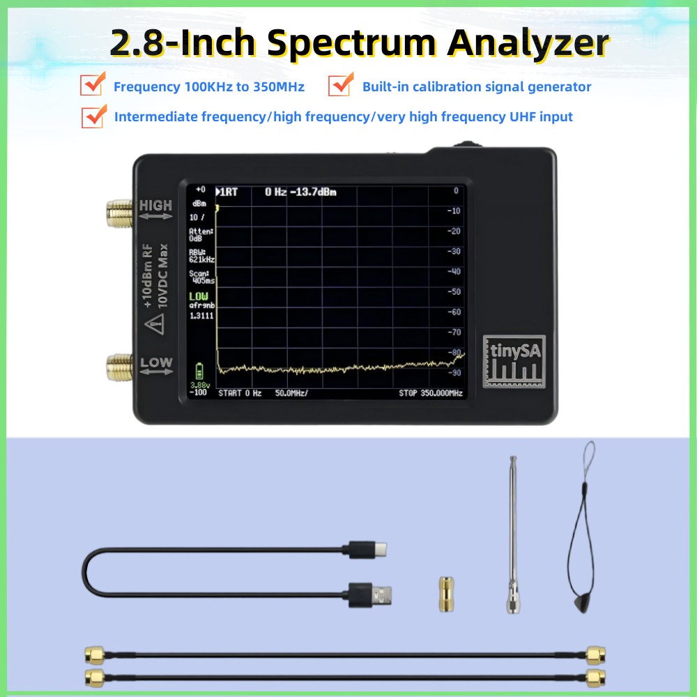 Signal Generator Spectrum Analyzer - Analizator widma TinySA 100 kHz-960 MHz,